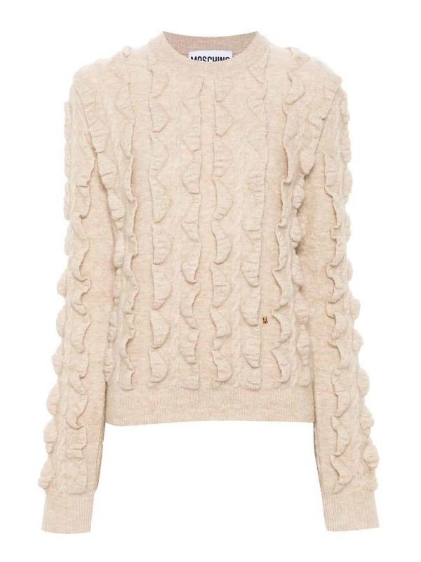 Moschino Pull Col Rond - Blanc