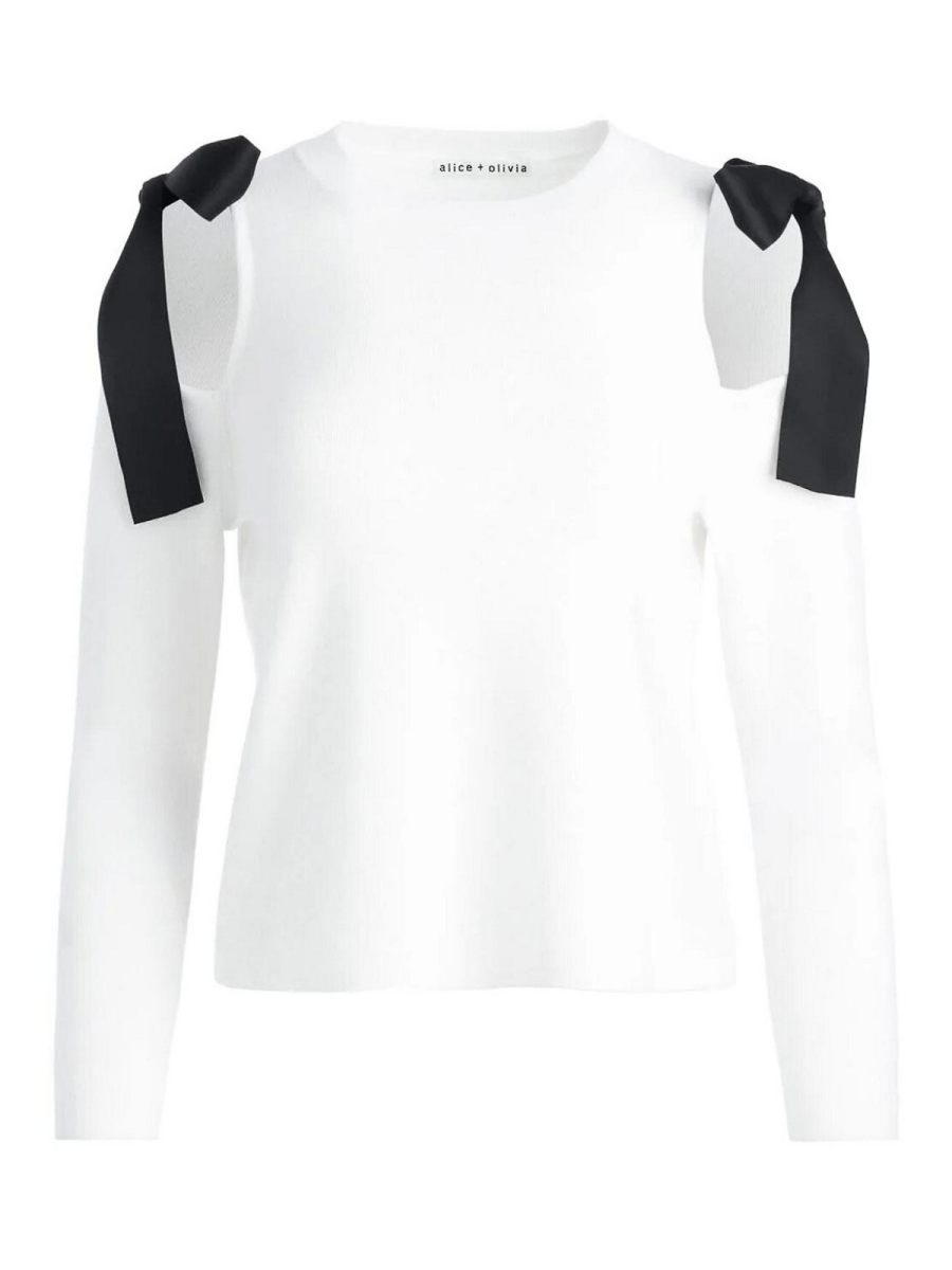 Alice+Olivia Pull Col Rond - Noir