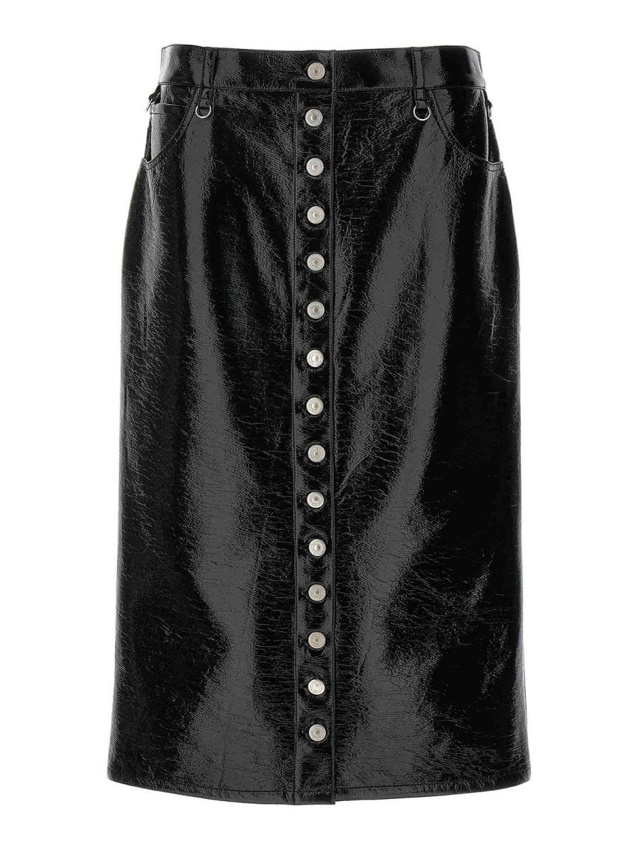 Courreges Jupe Midi - Noir