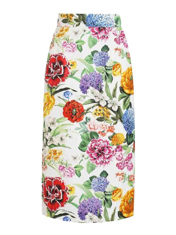 Dolce & Gabbana Jupe Longue - Blanc