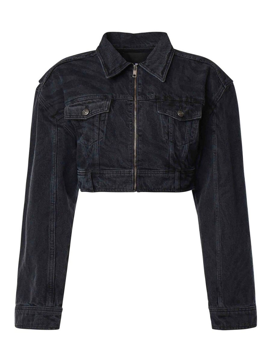Rotate Birger Christensen Veste En Jean - Noir