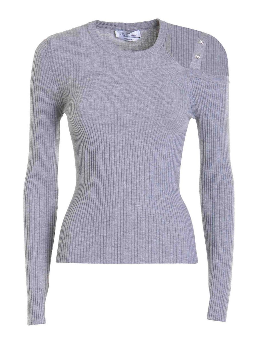 Blumarine Pull Col Rond - Gris