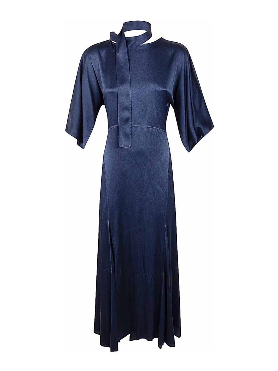 Semicouture Robe Au Genou - Bleu
