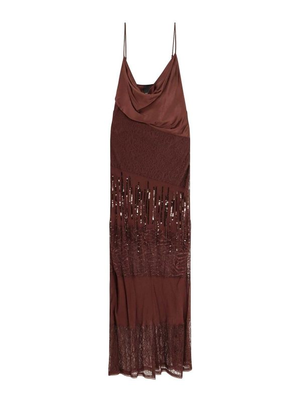 Pinko Robe Au Genou - Marron