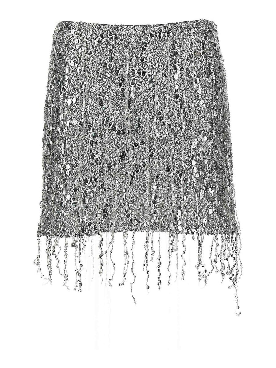 Elisabetta Franchi Jupe Midi - Argent