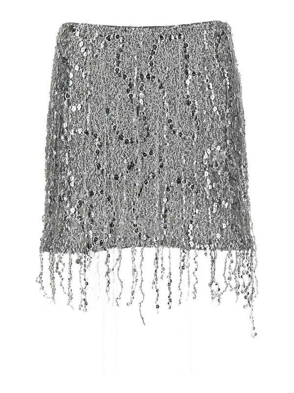 Elisabetta Franchi Jupe Midi - Argent