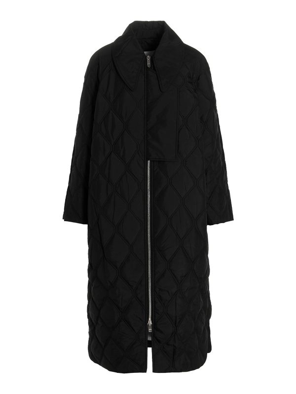 Ganni Manteau Rembourré - Noir