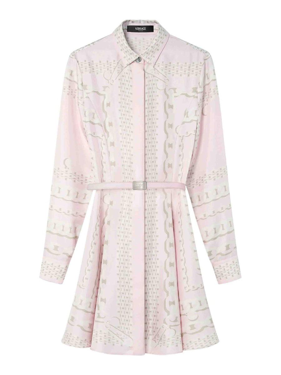 Versace Robe Au Genou - Blanc