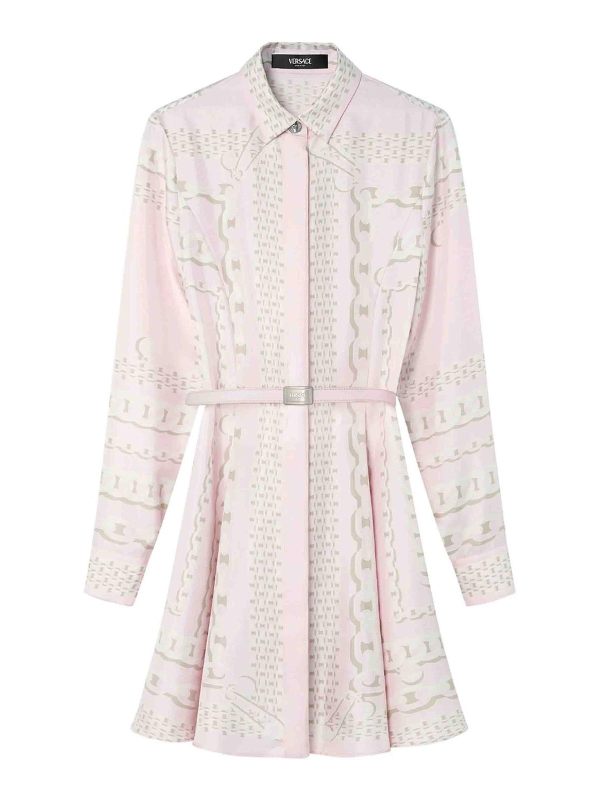 Versace Robe Au Genou - Blanc