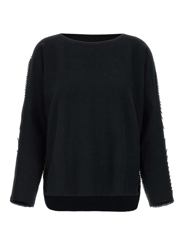 Pleats Please Issey Miyake Pull Col Rond - Noir