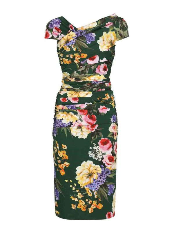Dolce & Gabbana Robe Au Genou - Vert