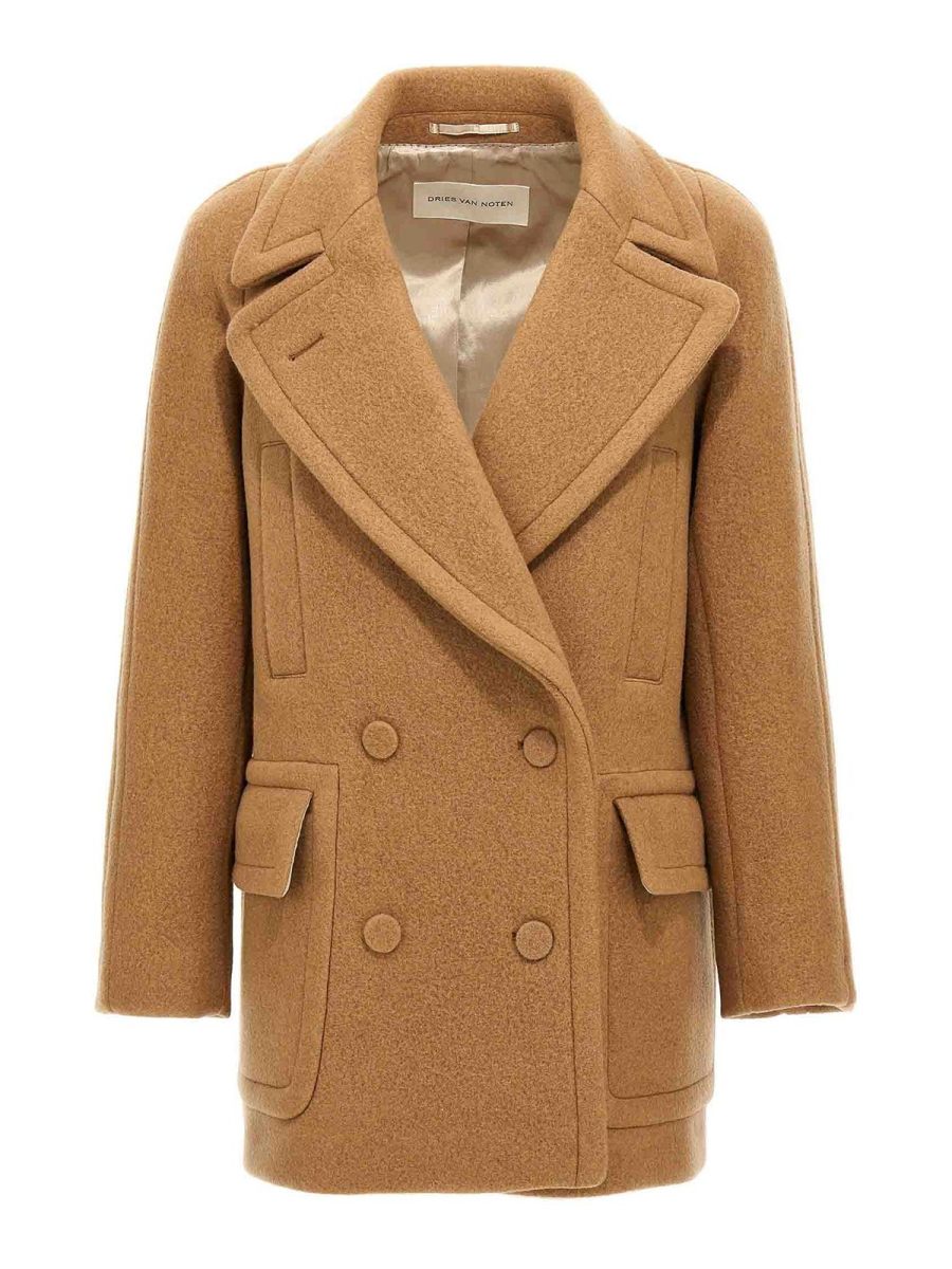 Dries Van Noten Manteau Court - Beige