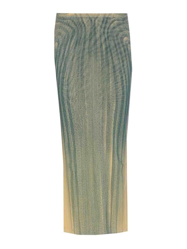 Jean Paul Gaultier Jupe Midi - Vert