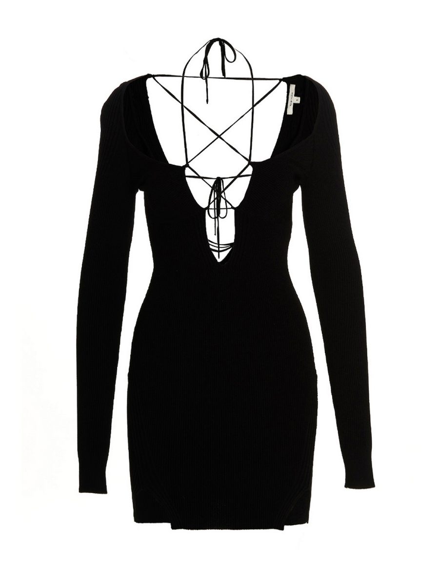 Nensi Dojaka Robe Au Genou - Noir