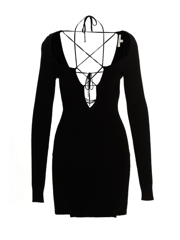 Nensi Dojaka Robe Au Genou - Noir