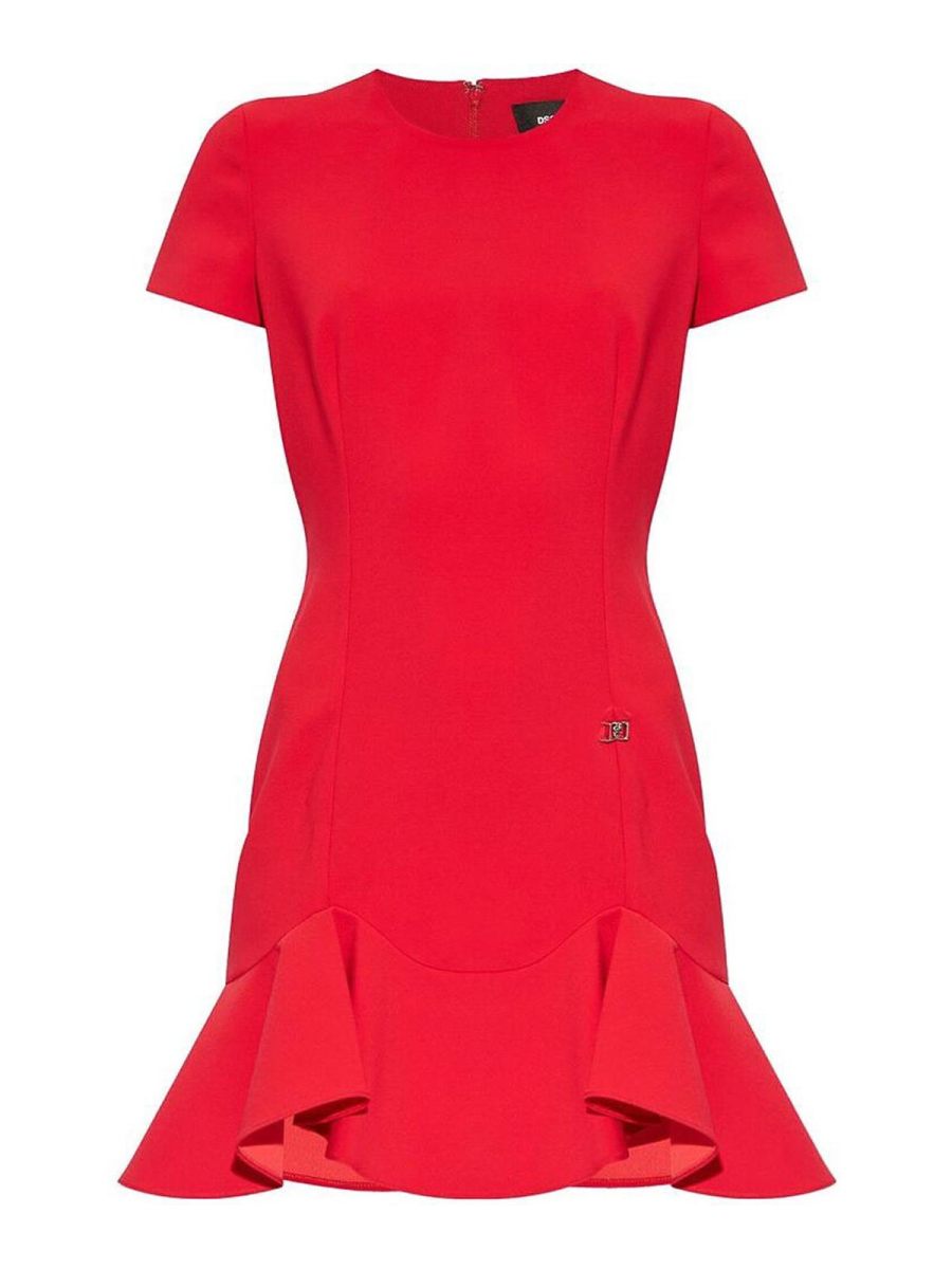 Dsquared2 Robe Au Genou - Rouge