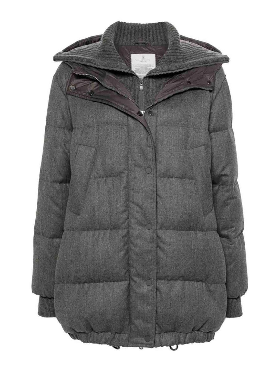 Brunello Cucinelli Blouson Rembourré - Gris