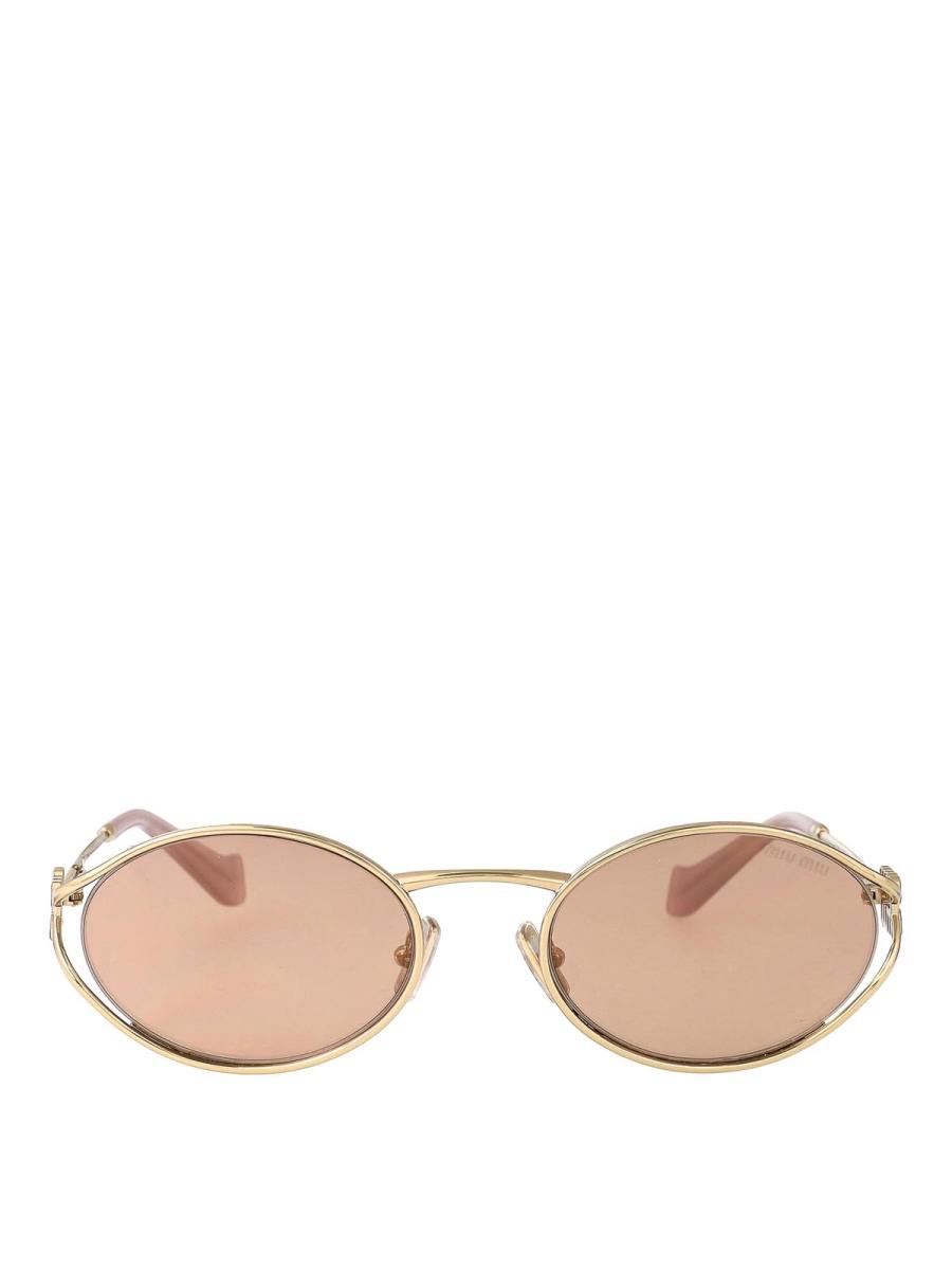 Miu Miu Lunettes De Soleil - Or