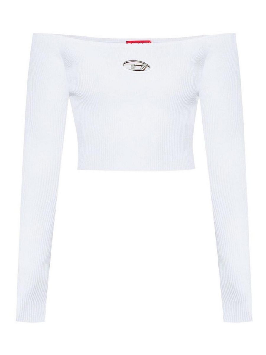 Diesel Pull Col Rond - Blanc