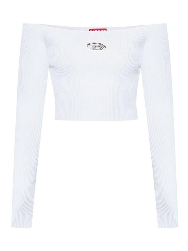 Diesel Pull Col Rond - Blanc