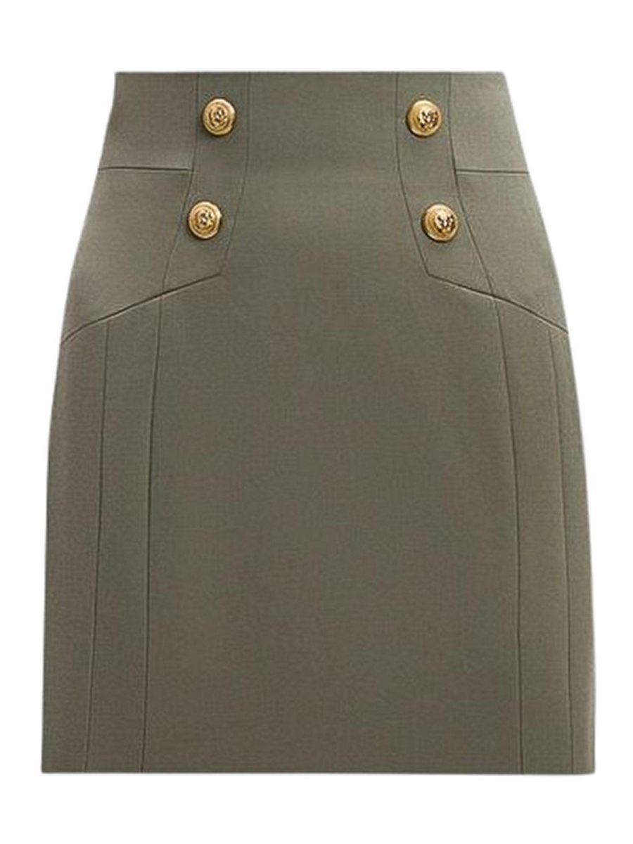 Balmain Jupe Midi - Vert