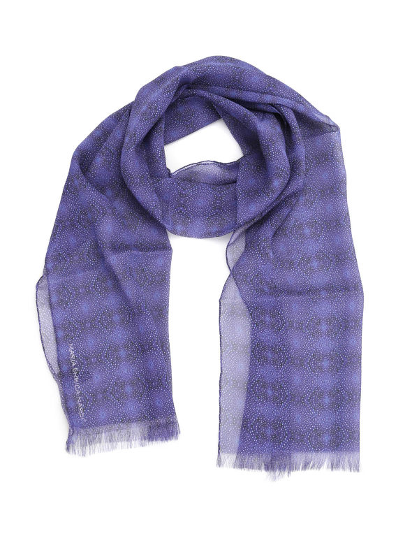 Maria Enrica Nardi Écharpe Bleu Pour Unisex