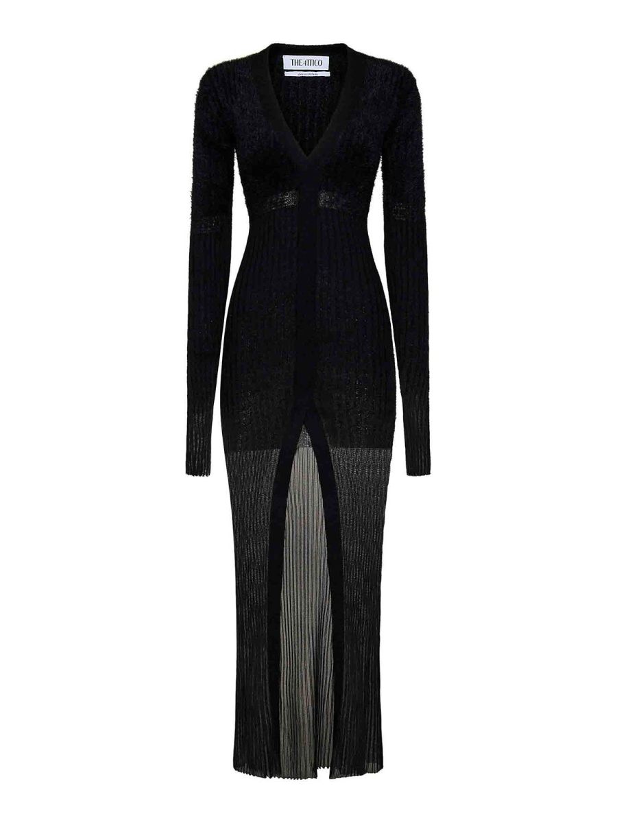 The Attico Robe Au Genou - Noir