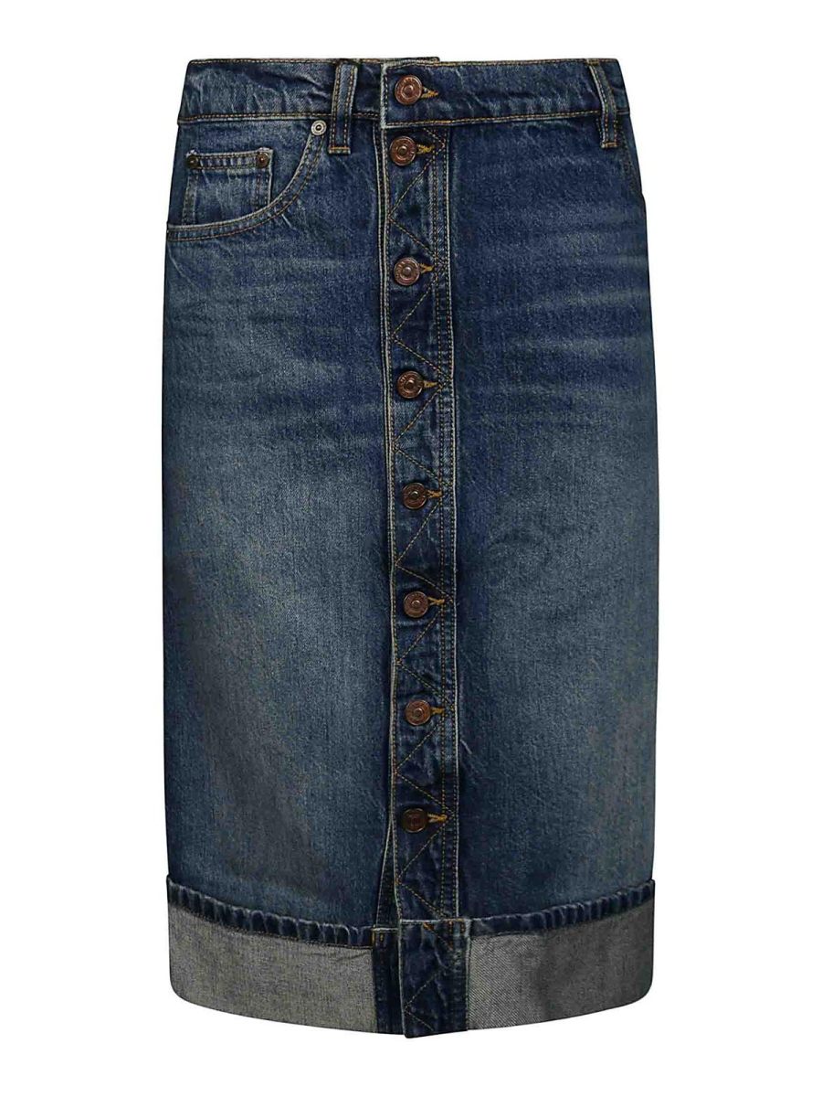 Victoria Beckham Jupe Midi - Denim