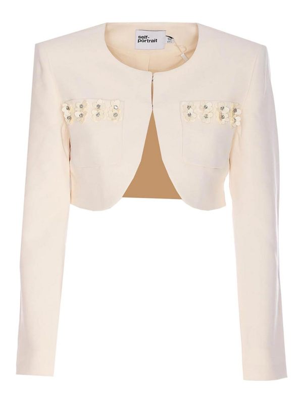 Self Portrait Veste Casual - Blanc