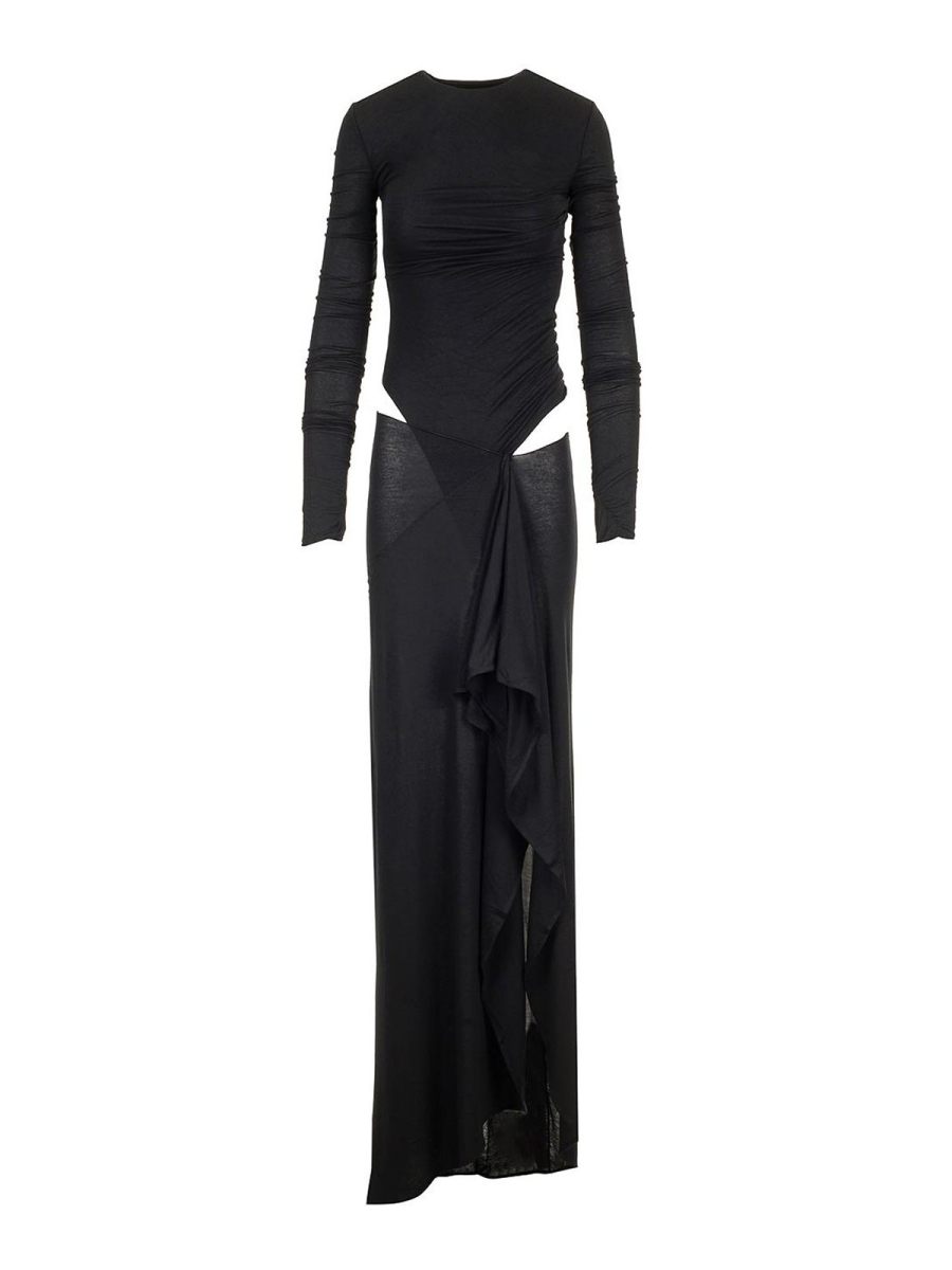 The Attico Robe Au Genou - Noir