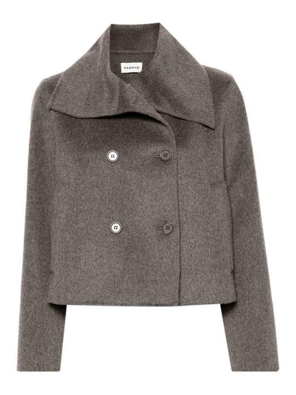 P. A.R. O.S. H. Manteau Court - Marron