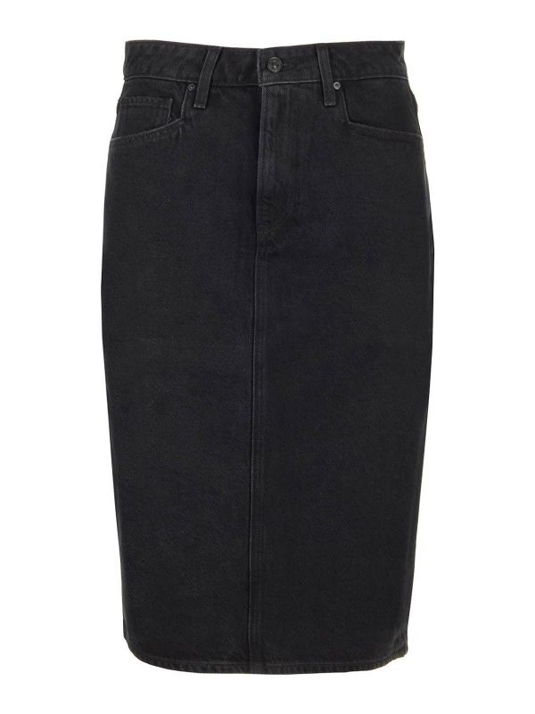Paige Jupe Midi - Noir
