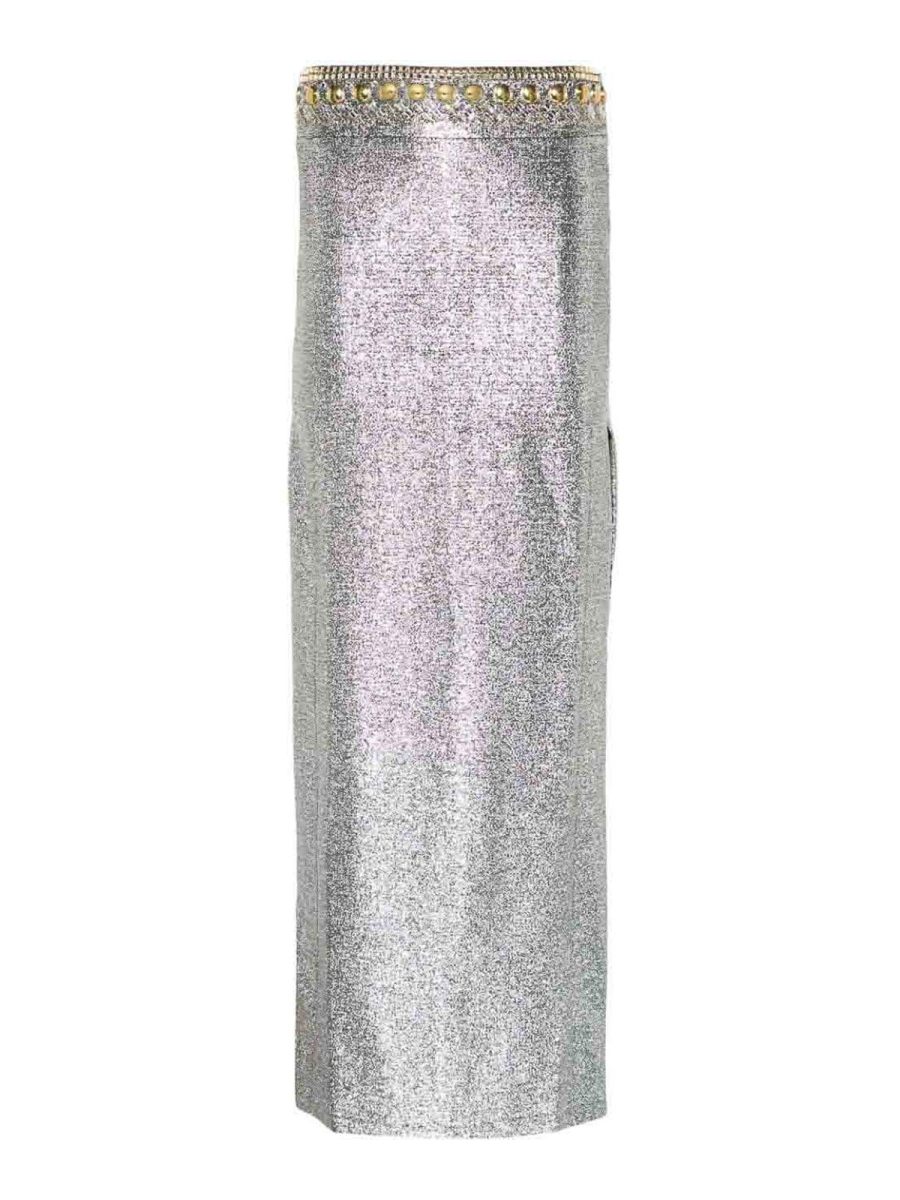 Paco Rabanne Jupe Longue - Argent