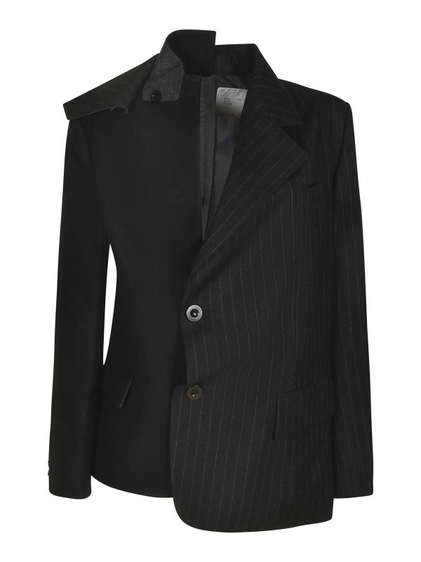 Sacai Manteau Court - Noir