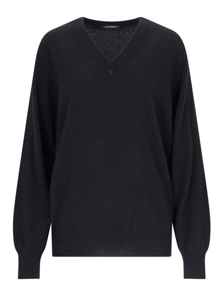 Canessa Pull À Col V - Noir