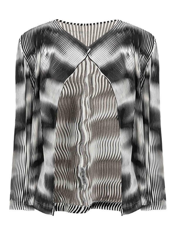 Pleats Please Issey Miyake Cardigan - Blanc
