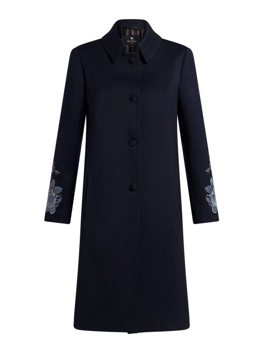 Etro Manteau Court - Bleu