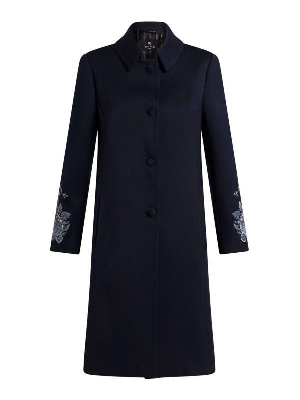 Etro Manteau Court - Bleu