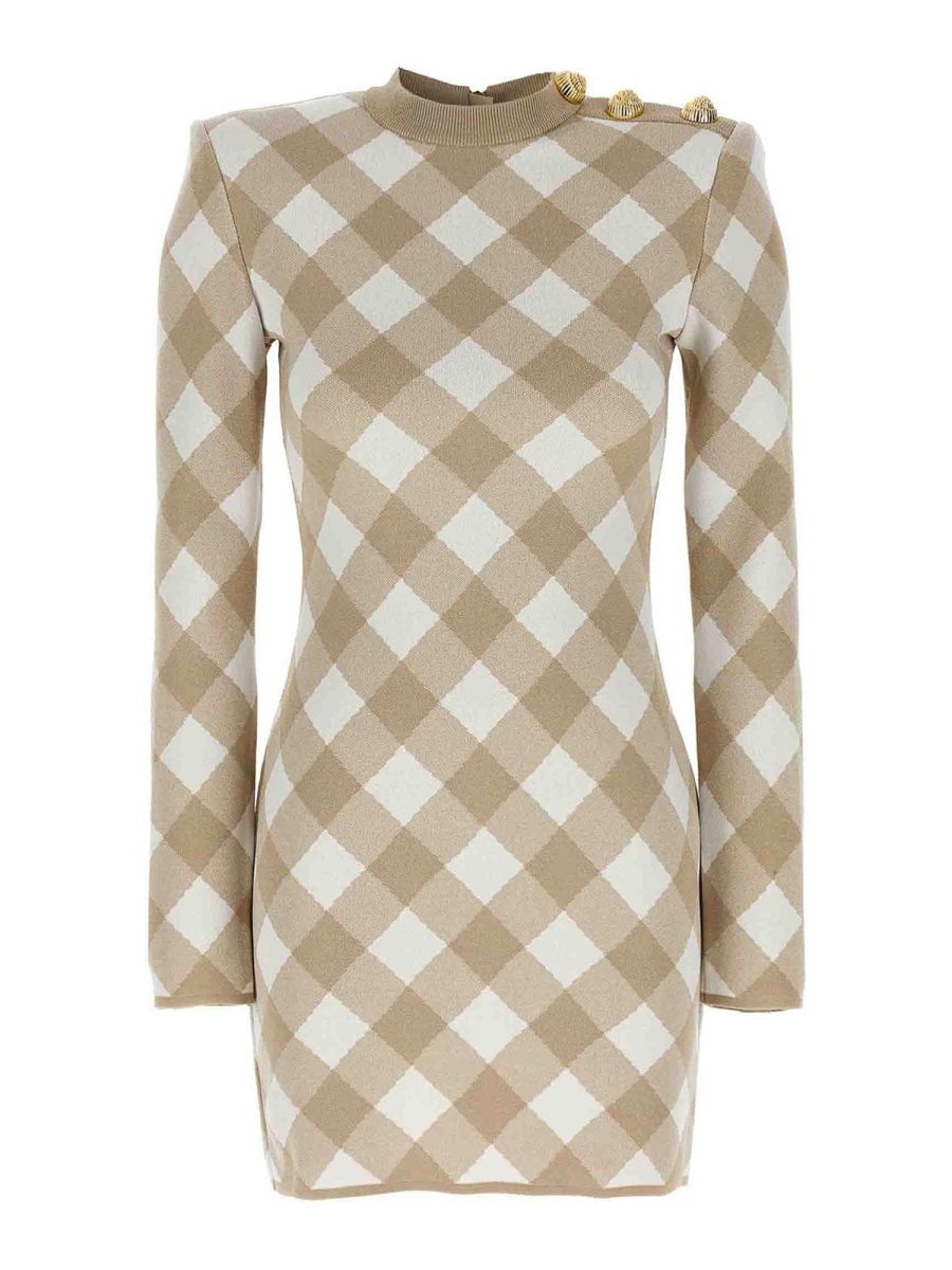 Balmain Robe Courte - Beige