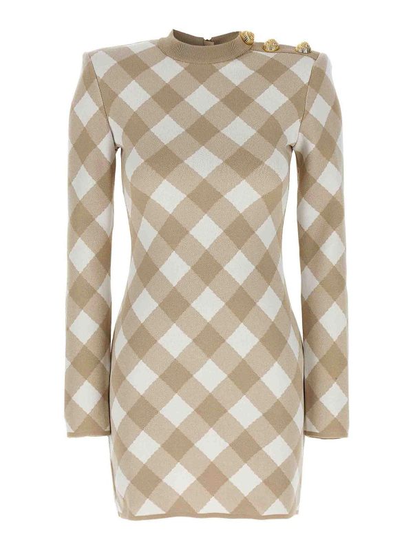 Balmain Robe Courte - Beige