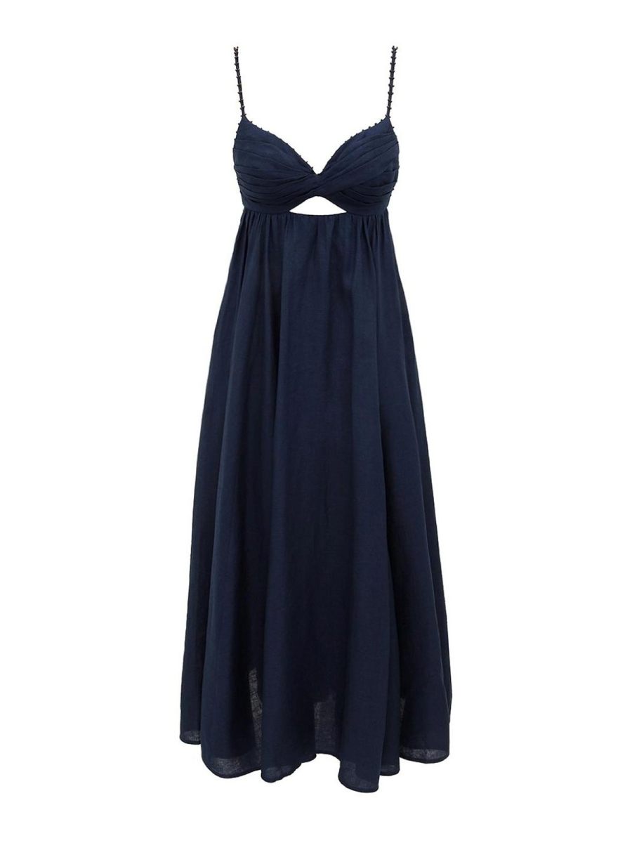Zimmermann Robe Au Genou - Bleu