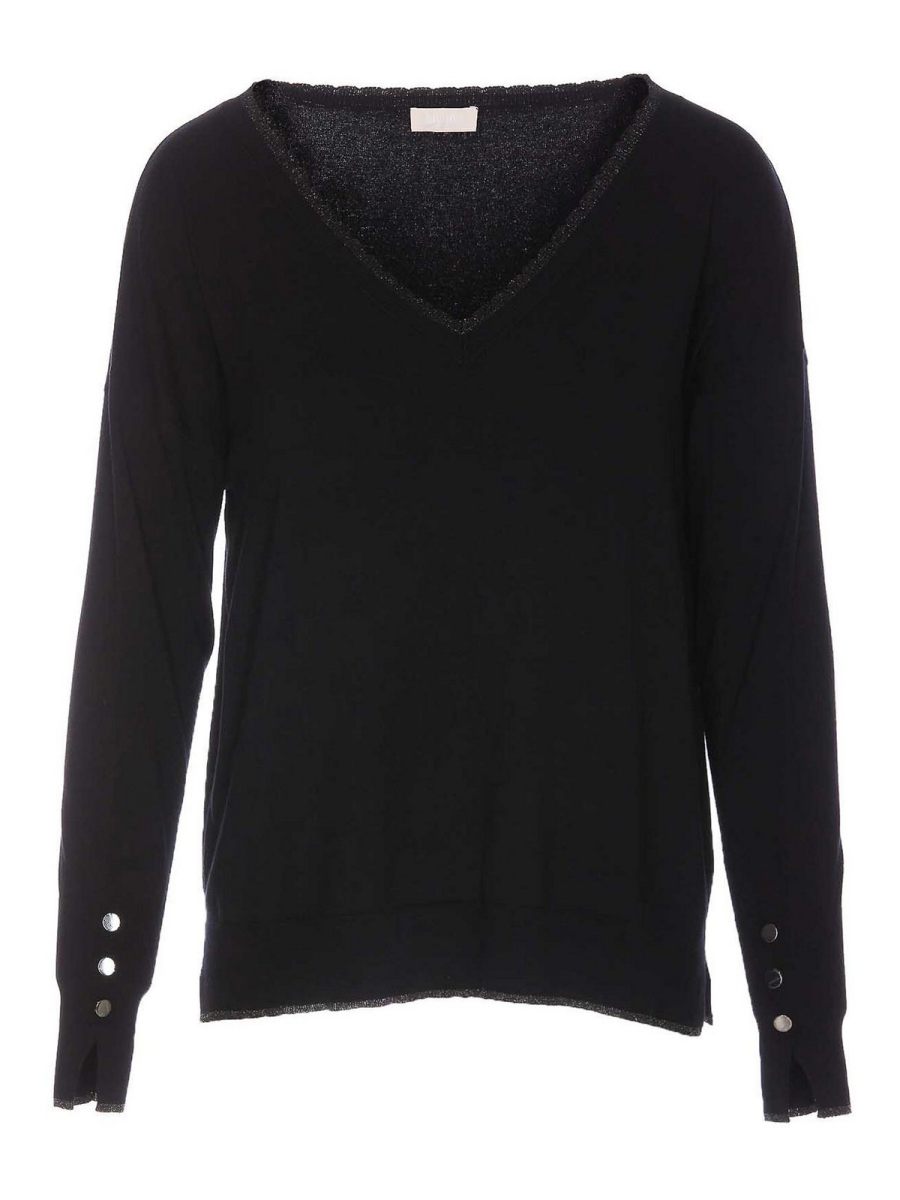 Liu Jo Pull Col Rond - Noir