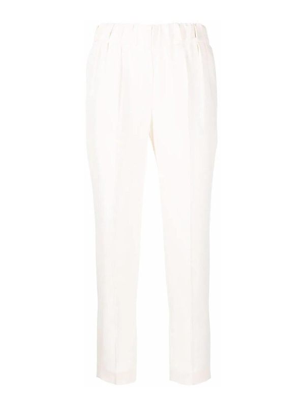 Brunello Cucinelli Pantalons Décontractés - Blanc