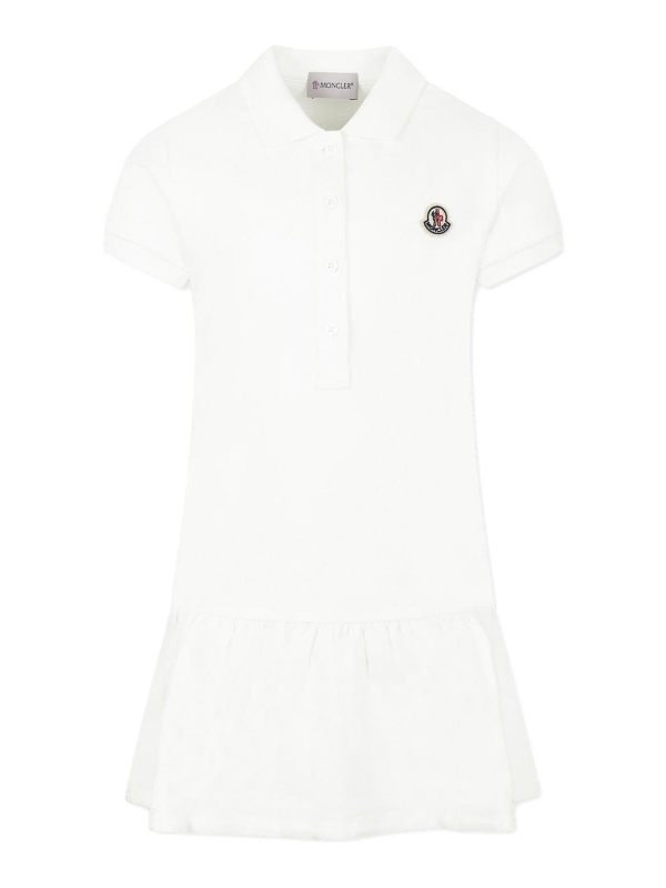 Moncler Jr Robe Au Genou - Blanc