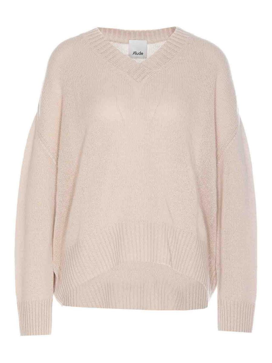 Allude Pull Col Rond - Blanc