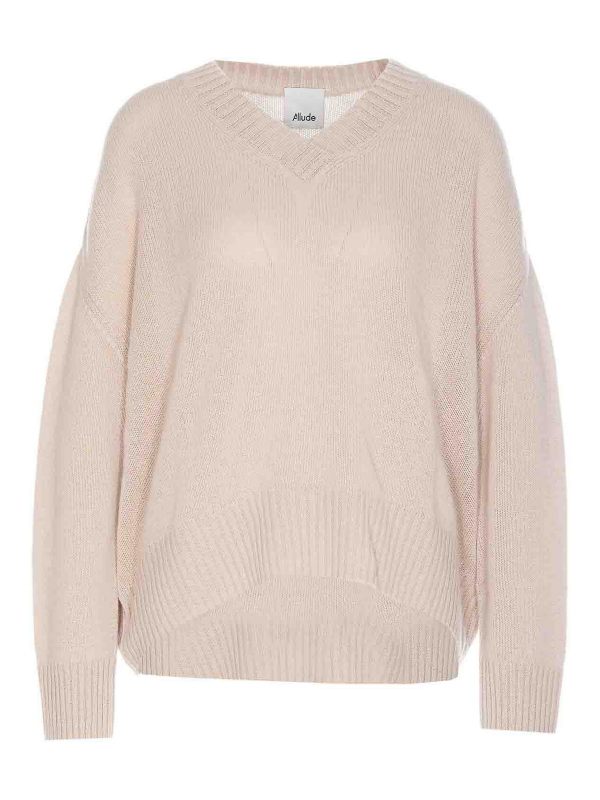 Allude Pull Col Rond - Blanc