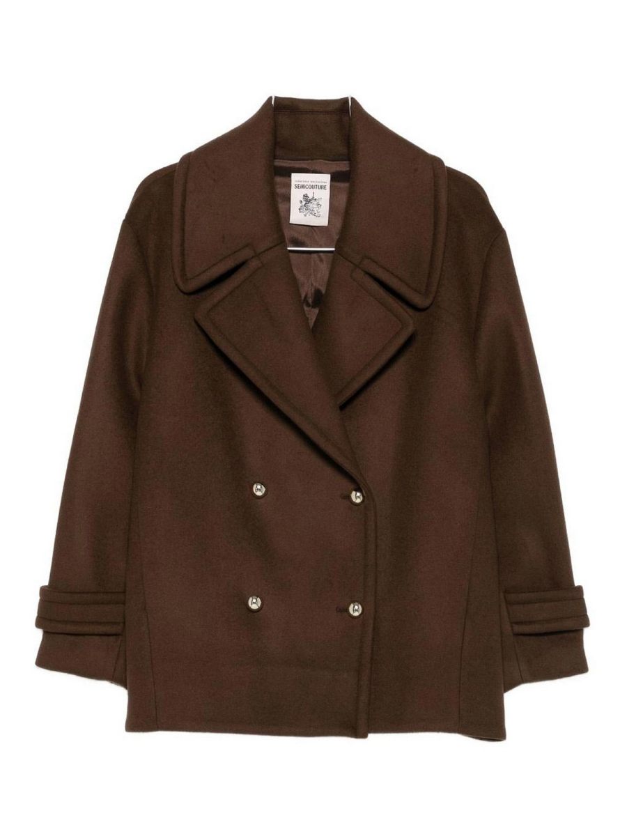 Semicouture Manteau Au Genou - Placida