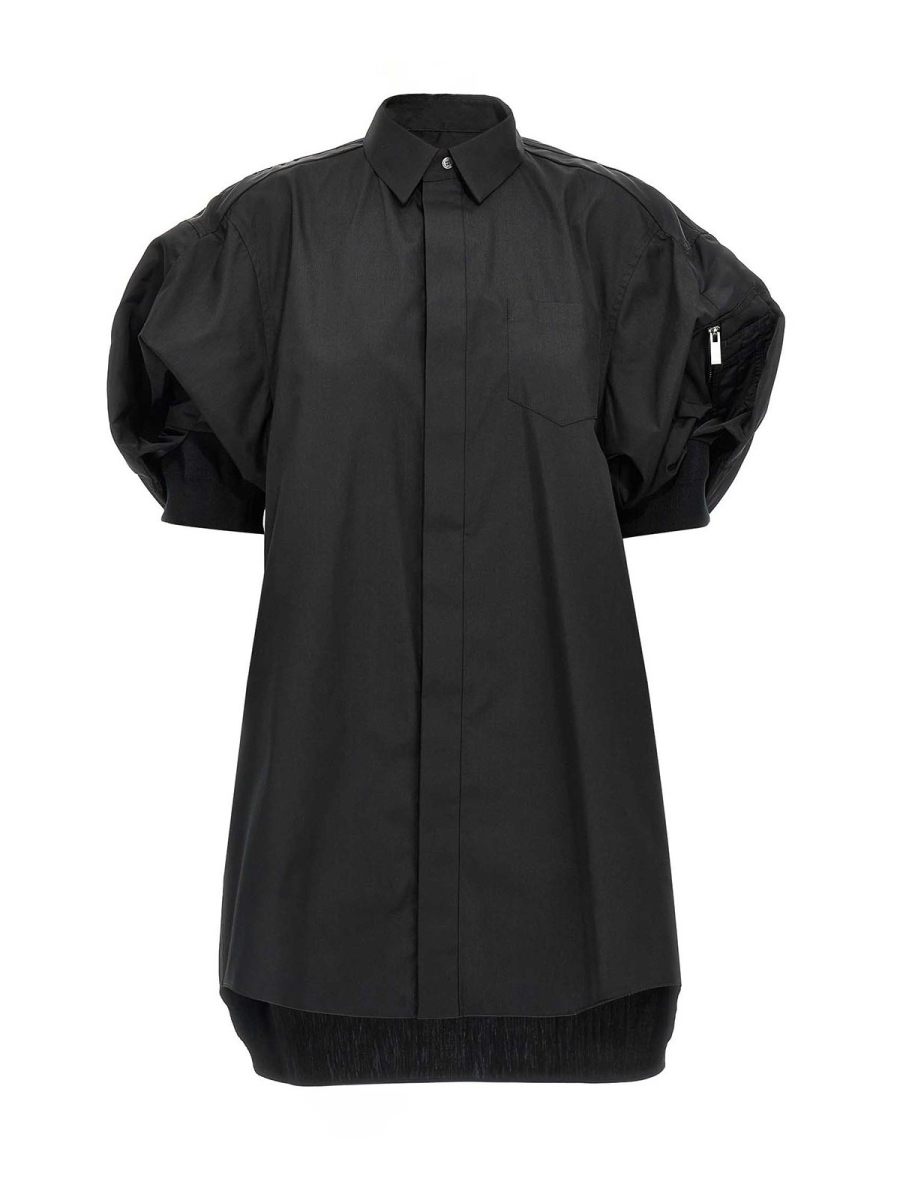 Sacai Robe Au Genou - Noir