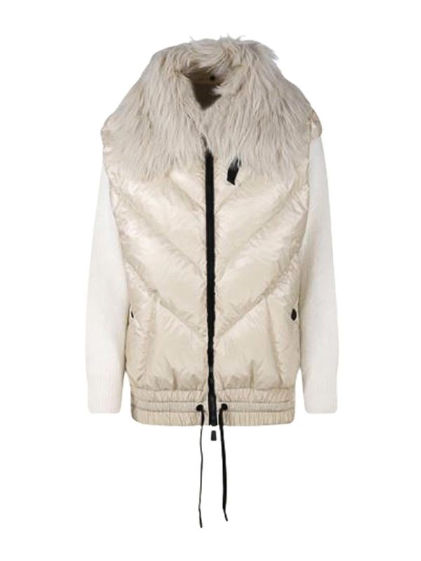 Moncler Pull Col Rond - Blanc