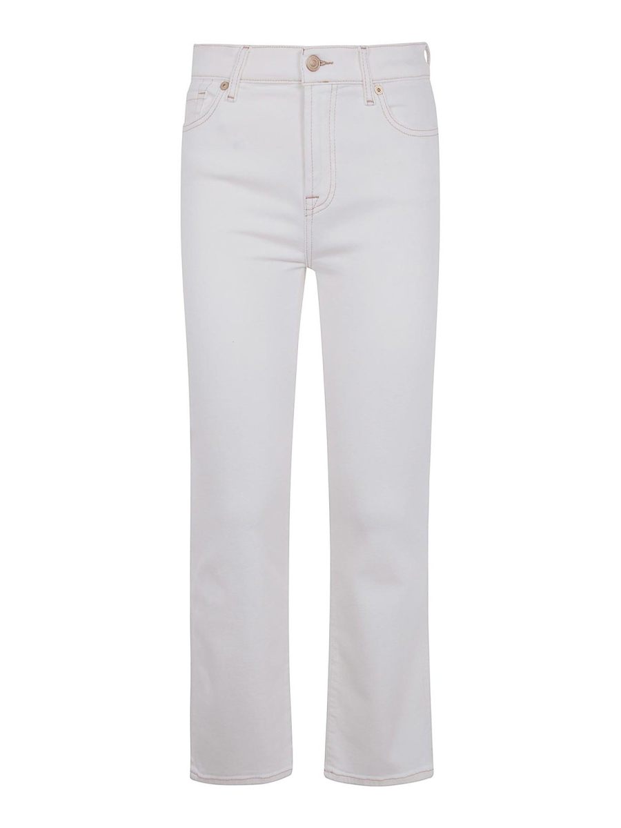 7 For All Mankind Jean Droit - Blanc